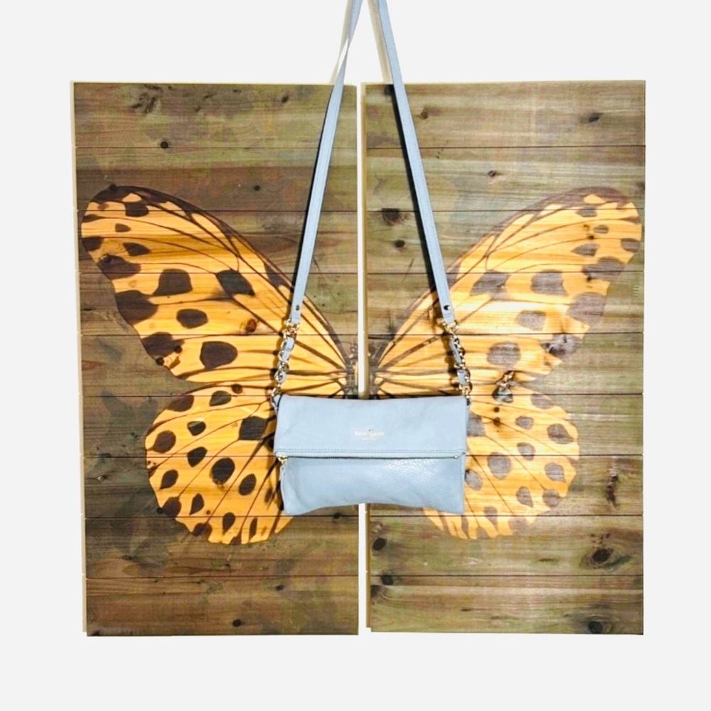 kate spade light blue leather crossbody bag